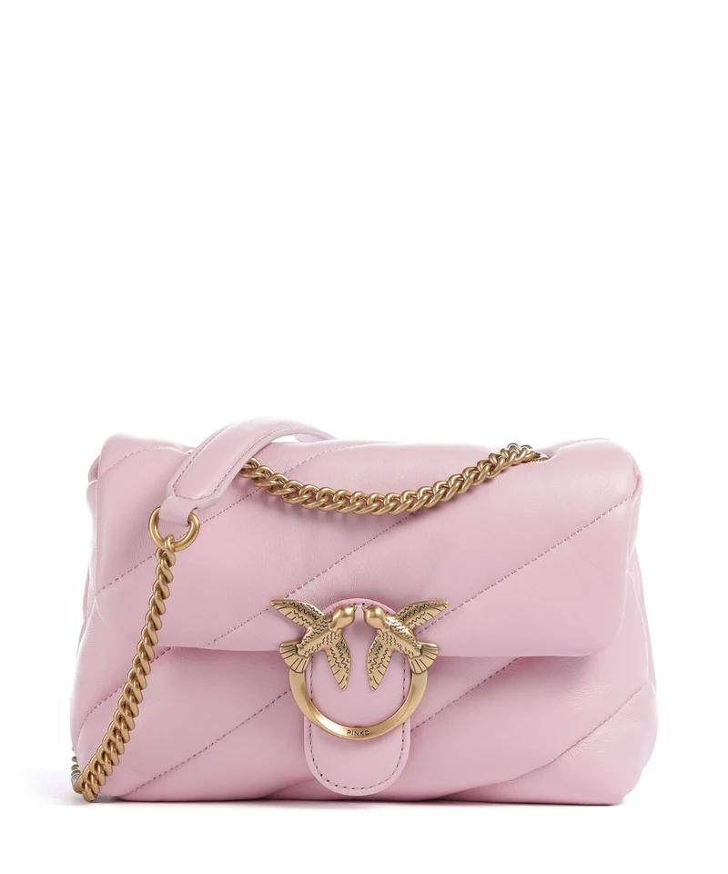 Pinko Love Puff Mini Bolso de hombro rosa chiaro/antique gold
