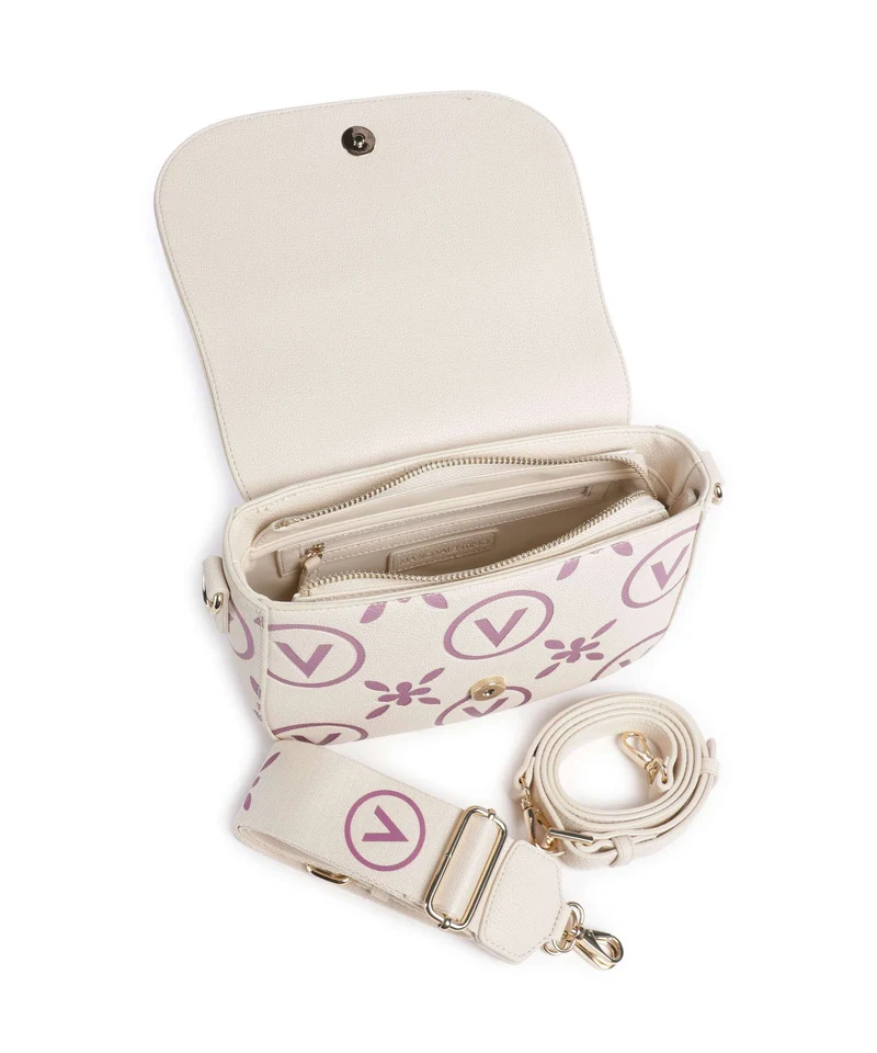 Valentino Bags Samba Re Print Bandolera ecru/rosa