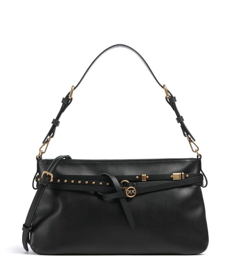 Pinko Belt Classic Bolso de hombro nero/antique gold