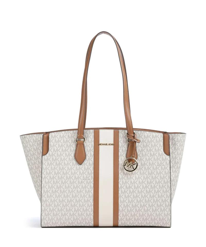 Michael Kors Becca Large Bolsa shopping vanilla/acorn