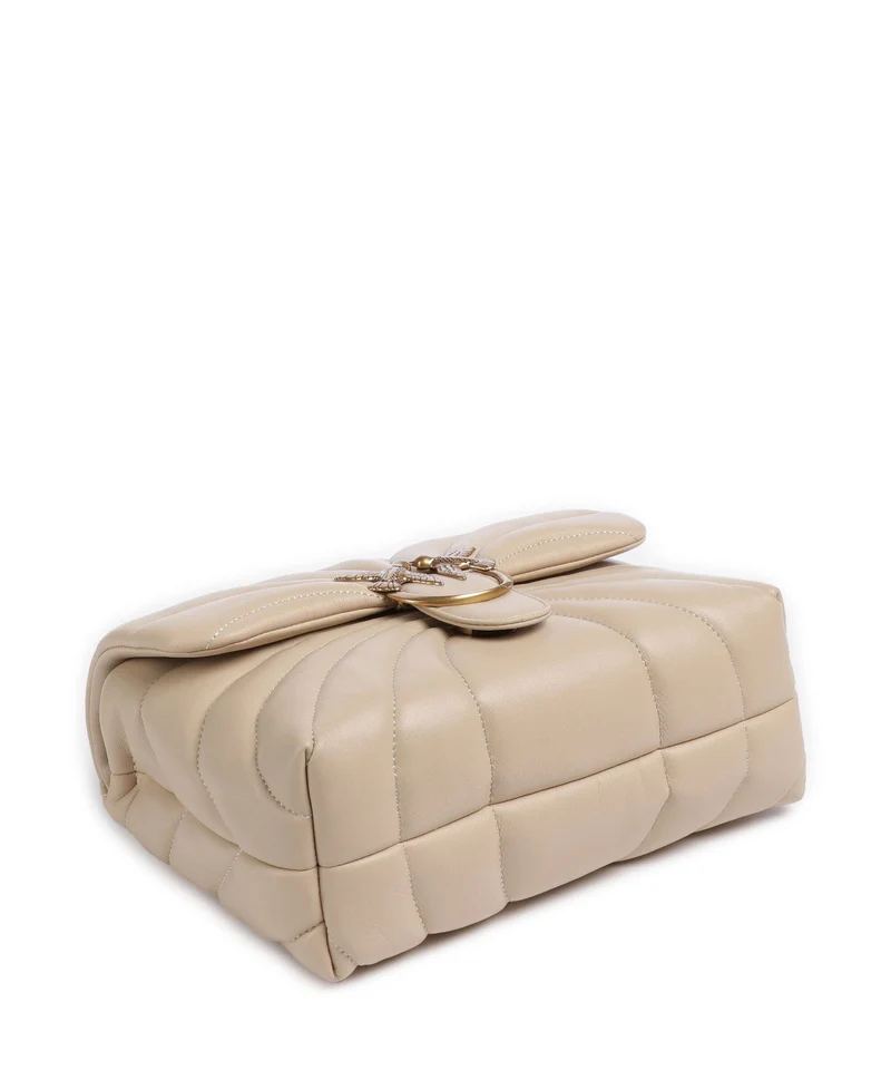 Pinko Love Puff Classic Bolso de hombro beige/grigio fumo/antique gold