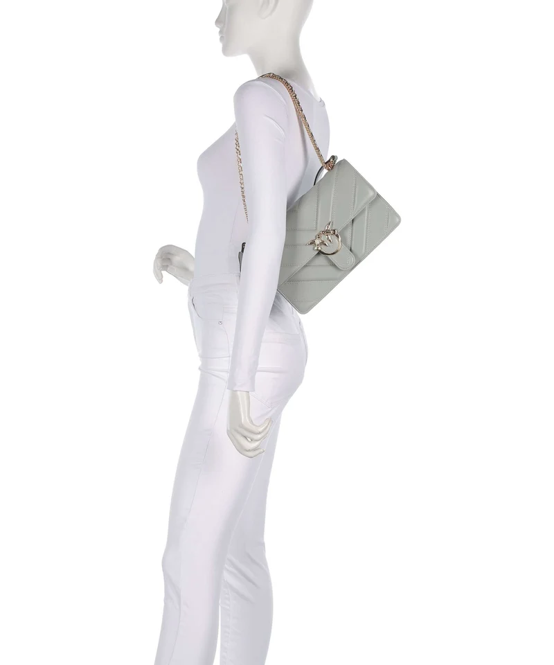 Pinko Love One Classic Bolso de hombro grigio perla/gold mordore