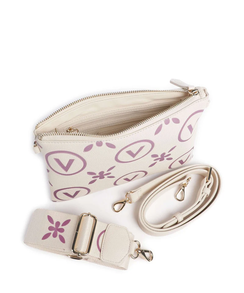 Valentino Bags Samba Re Print Bandolera ecru/rosa
