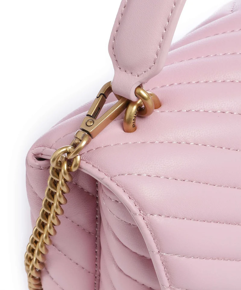 Pinko Love Lady Puff Mini Bolso de mano rosa chiaro/antique gold