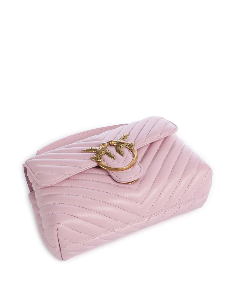 Pinko Love Lady Puff Mini Bolso de mano rosa chiaro/antique gold