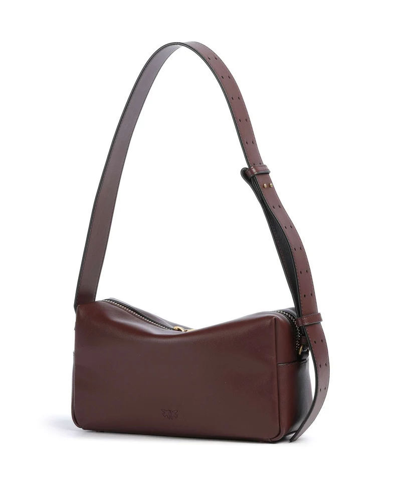 Pinko Bolso de hombro burgundy wine/antique gold