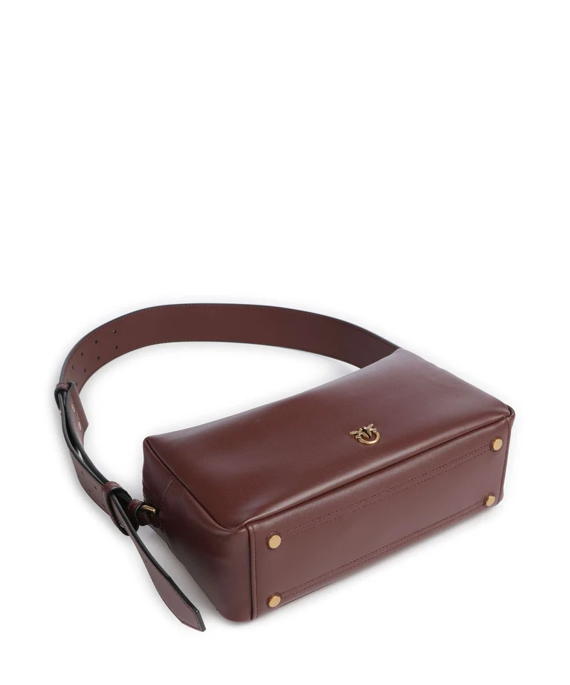 Pinko Bolso de hombro burgundy wine/antique gold
