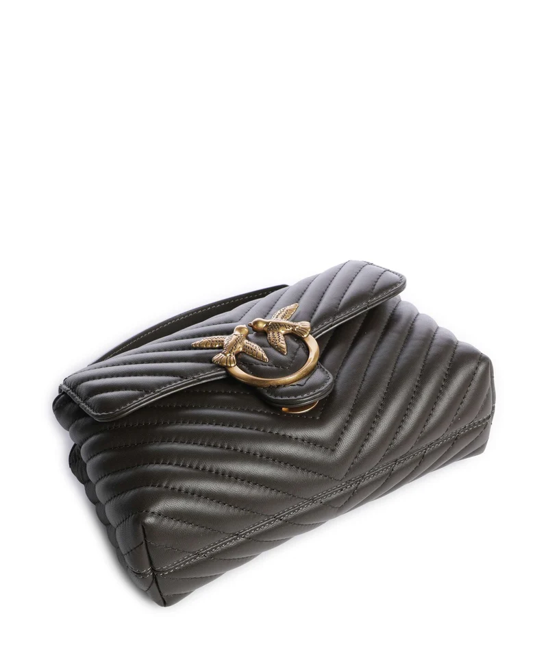 Pinko Love Lady Puff Mini Bolso de mano verde fango/antique gold