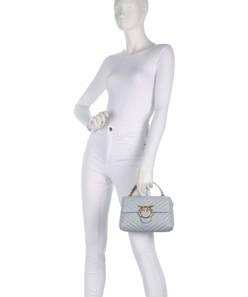 Pinko Love Lady Puff Mini Bolso de mano azzurro celeste/antique gold