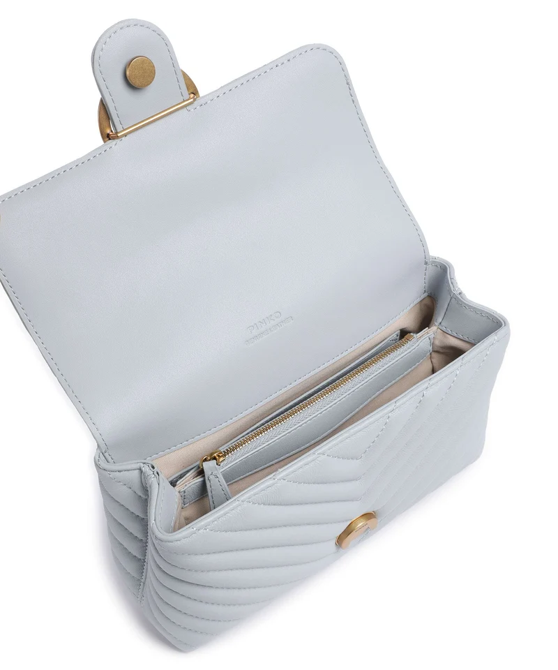 Pinko Love Lady Puff Mini Bolso de mano azzurro celeste/antique gold