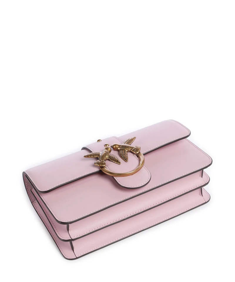 Pinko Love One Mini Bandolera rosa chiaro/antique gold
