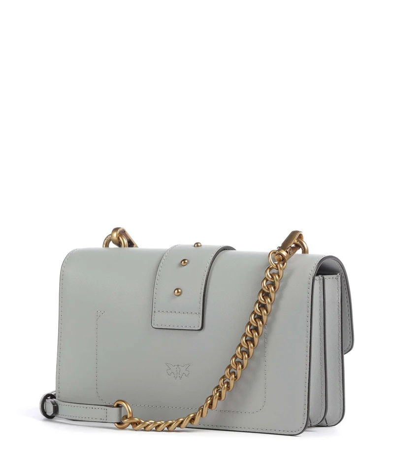 Pinko Love One Mini Bandolera grigio perla/antique gold