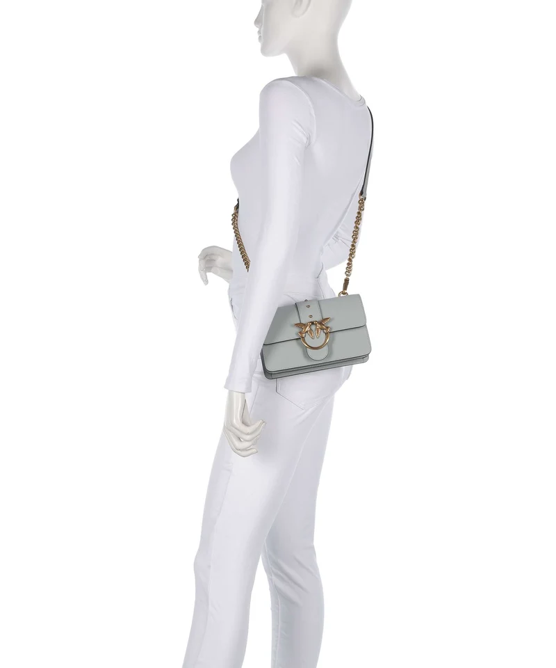 Pinko Love One Mini Bandolera grigio perla/antique gold