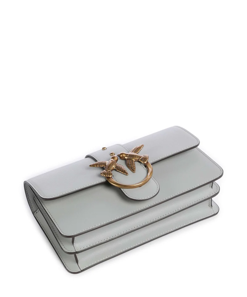 Pinko Love One Mini Bandolera grigio perla/antique gold