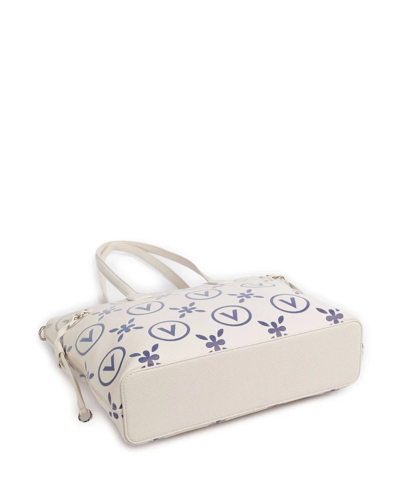 Valentino Bags Samba Re Print Bolsa shopping ecru/bluette