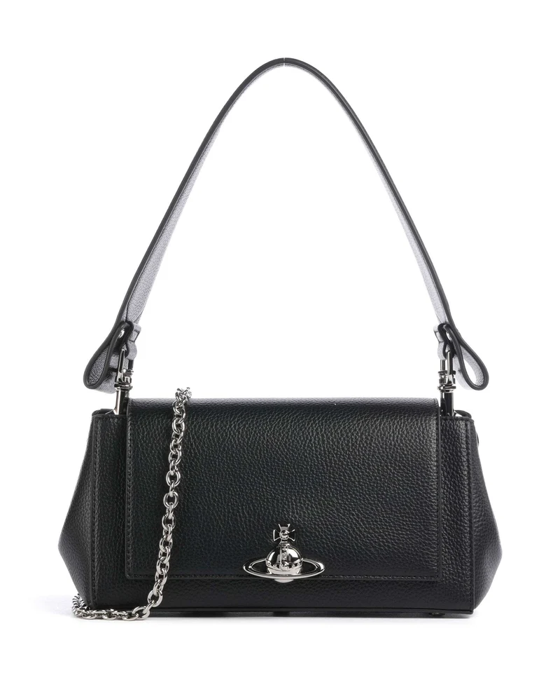 Vivienne Westwood Hazel Grain Medium Bolso de hombro black