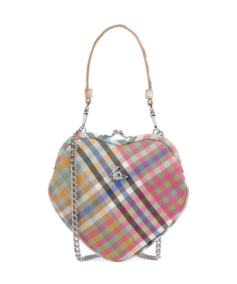 Vivienne Westwood Belle Heart Frame Heather Check Bandolera multicolour