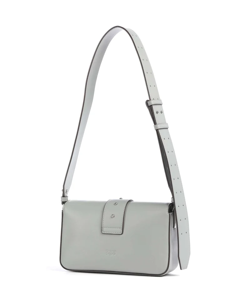 Pinko Love One Mini Slouchy Bolso de hombro grigio perla/old silver