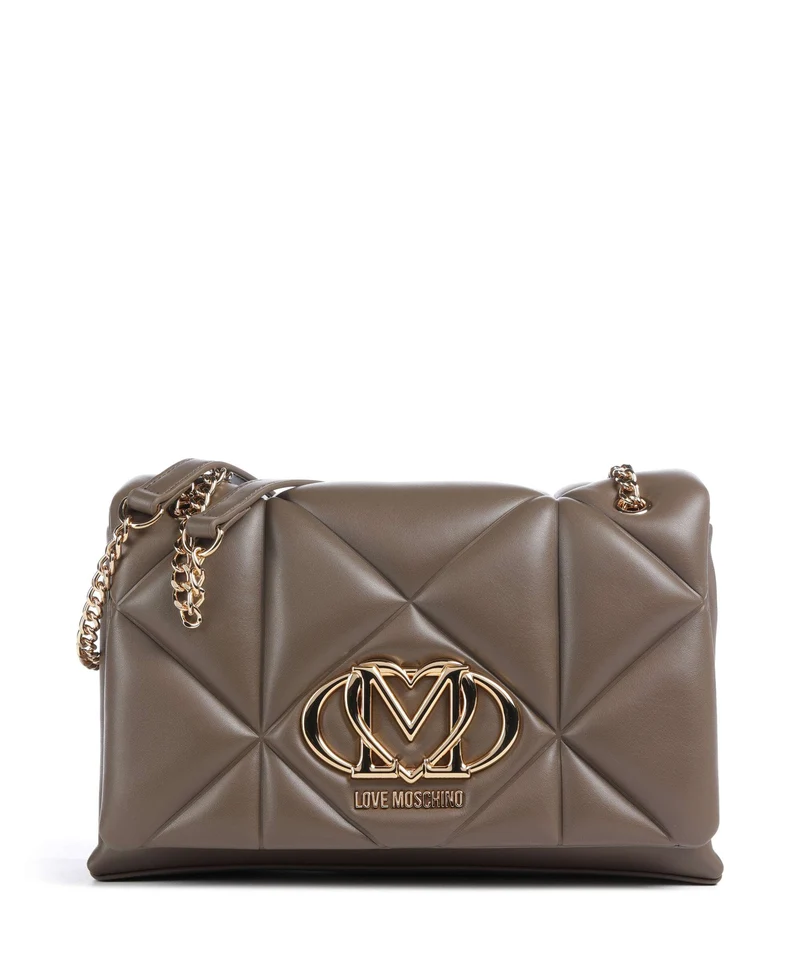 Love Moschino Embossed Q Bolso de hombro mud