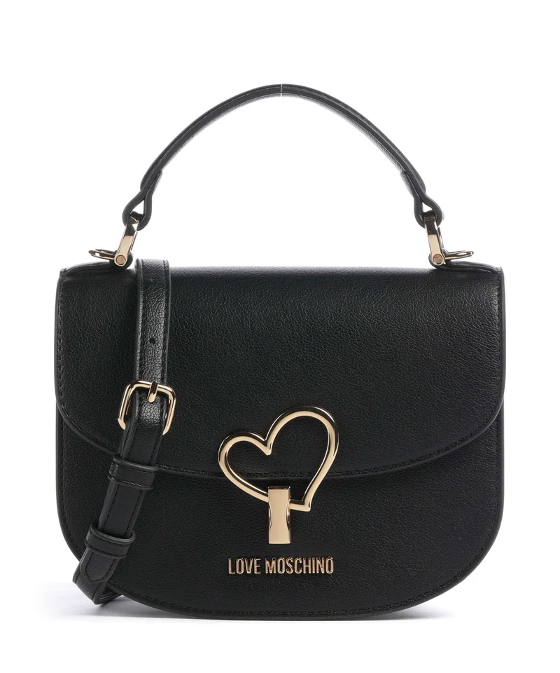 Love Moschino Heart Turnlock Bolso de mano black