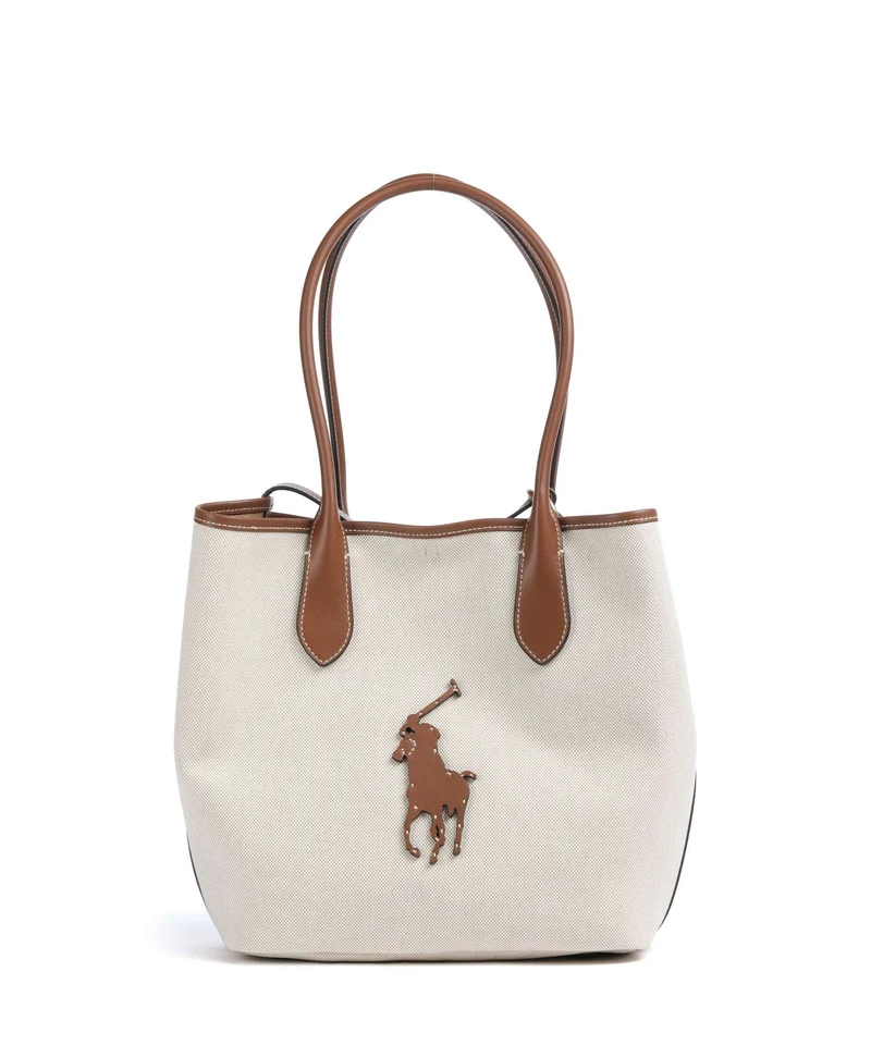 Polo Ralph Lauren Bellport Medium Bolsa shopping natural/cuoio
