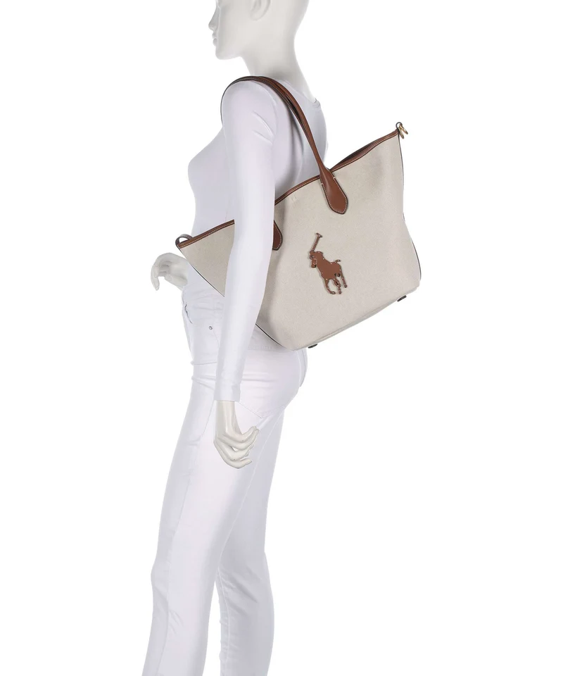 Polo Ralph Lauren Bellport Medium Bolsa shopping natural/cuoio