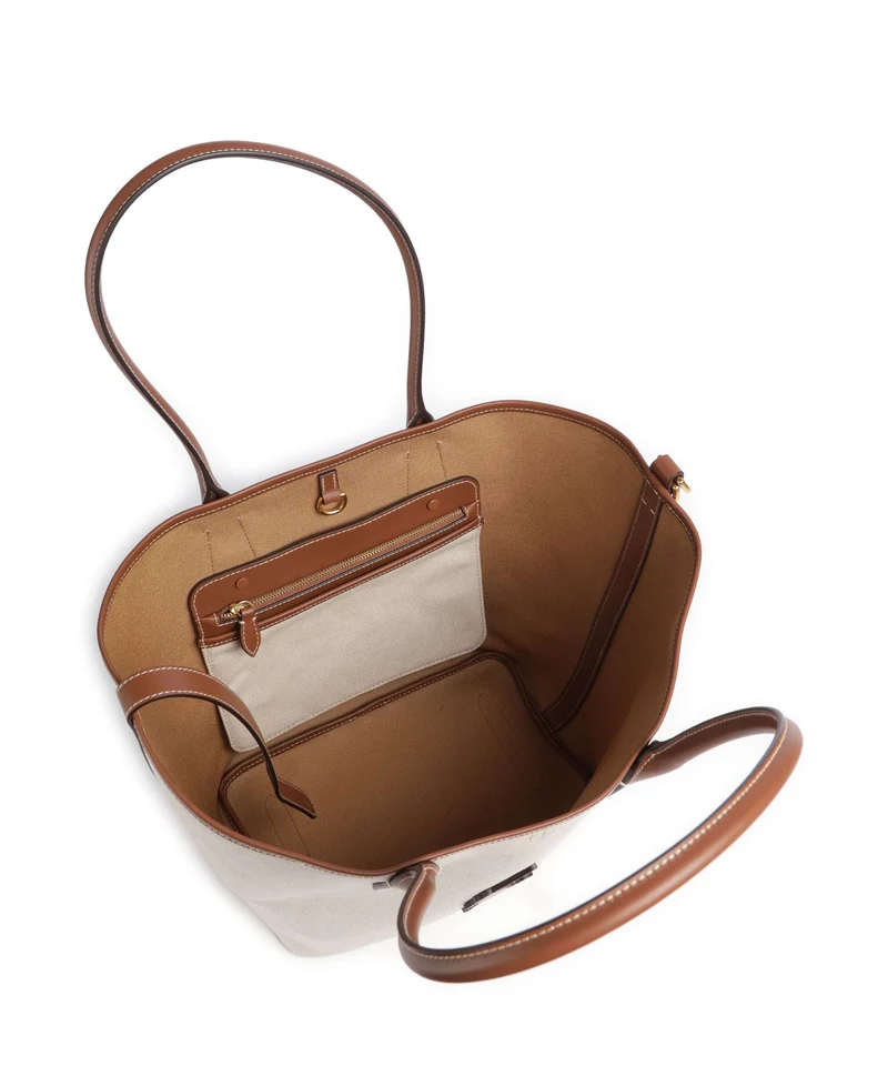 Polo Ralph Lauren Bellport Medium Bolsa shopping natural/cuoio