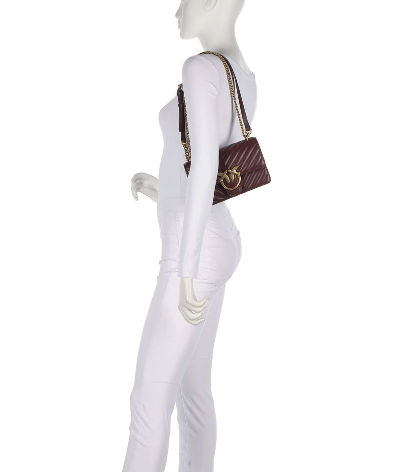 Pinko Love One Mini Bolso de hombro burgundy wine/antique gold