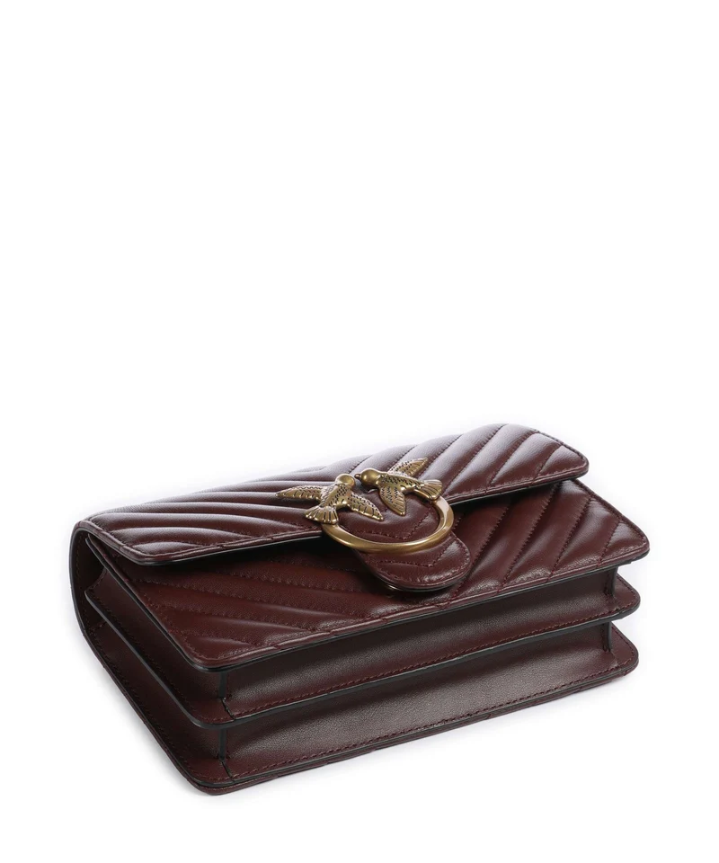 Pinko Love One Mini Bolso de hombro burgundy wine/antique gold