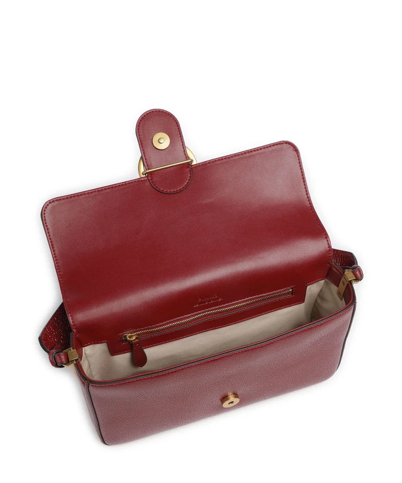 Pinko Love One Classic Slouchy Bolso de hombro rosso scuro/antique gold