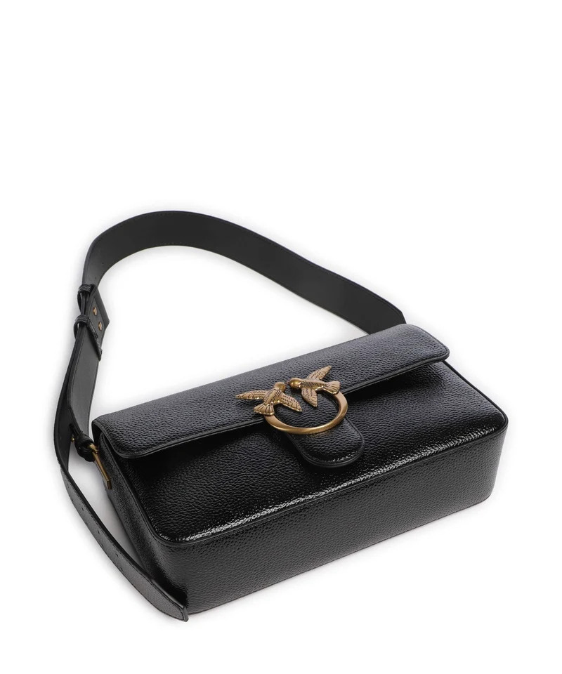 Pinko Love One Classic Slouchy Bolso de hombro nero/antique gold