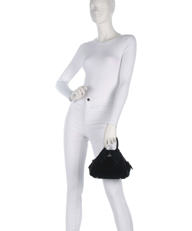 Vivienne Westwood Yasmine Suede Small Bolso de mano black