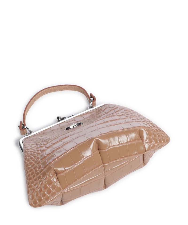 Vivienne Westwood Granny Frame Embossed Croc Bolso de mano dusty pink