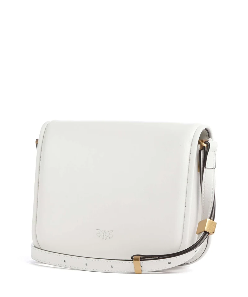 Pinko Love One Mini Bandolera bianco nembo/antique gold