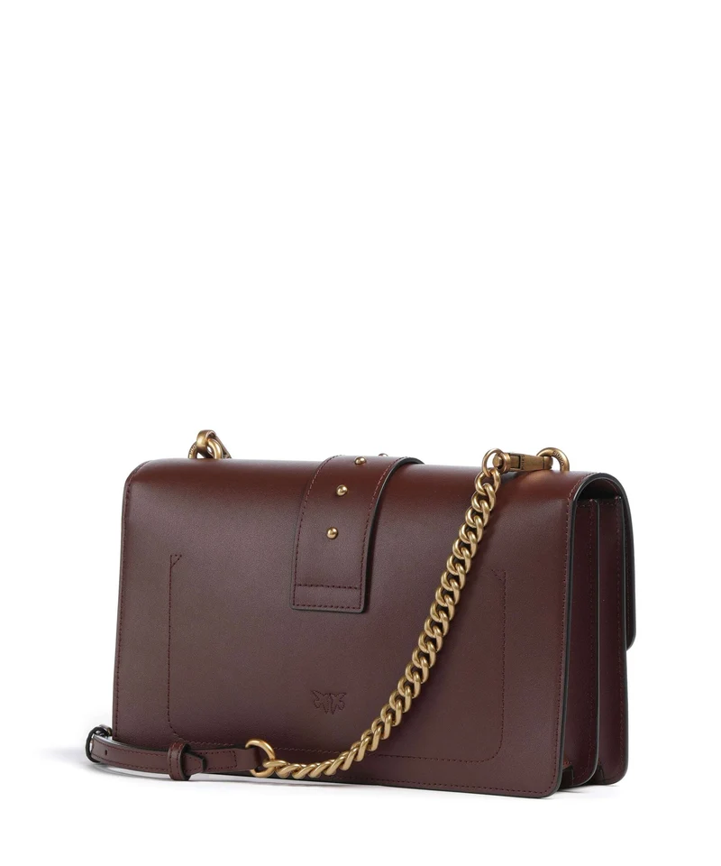 Pinko Love One Classic Bandolera rosso vino/antique gold
