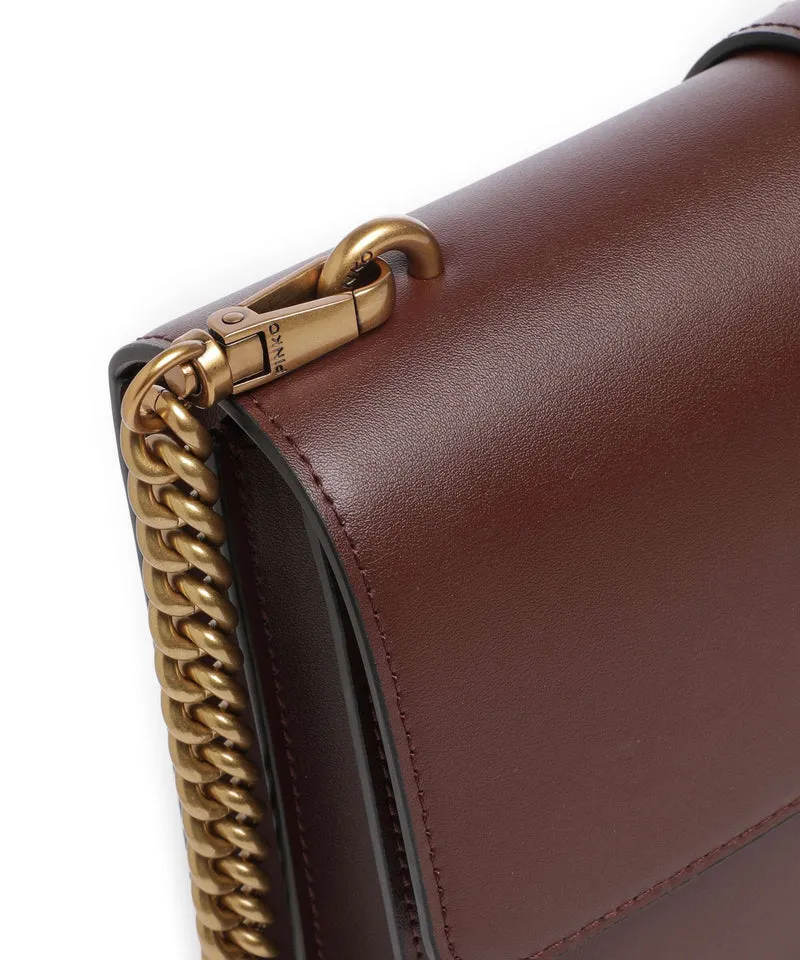 Pinko Love One Classic Bandolera rosso vino/antique gold