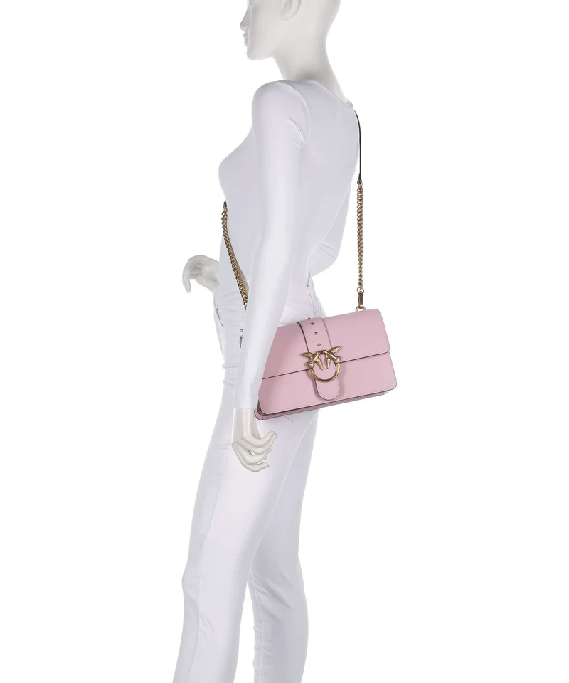 Pinko Love One Classic Bandolera rosa chiaro/antique gold