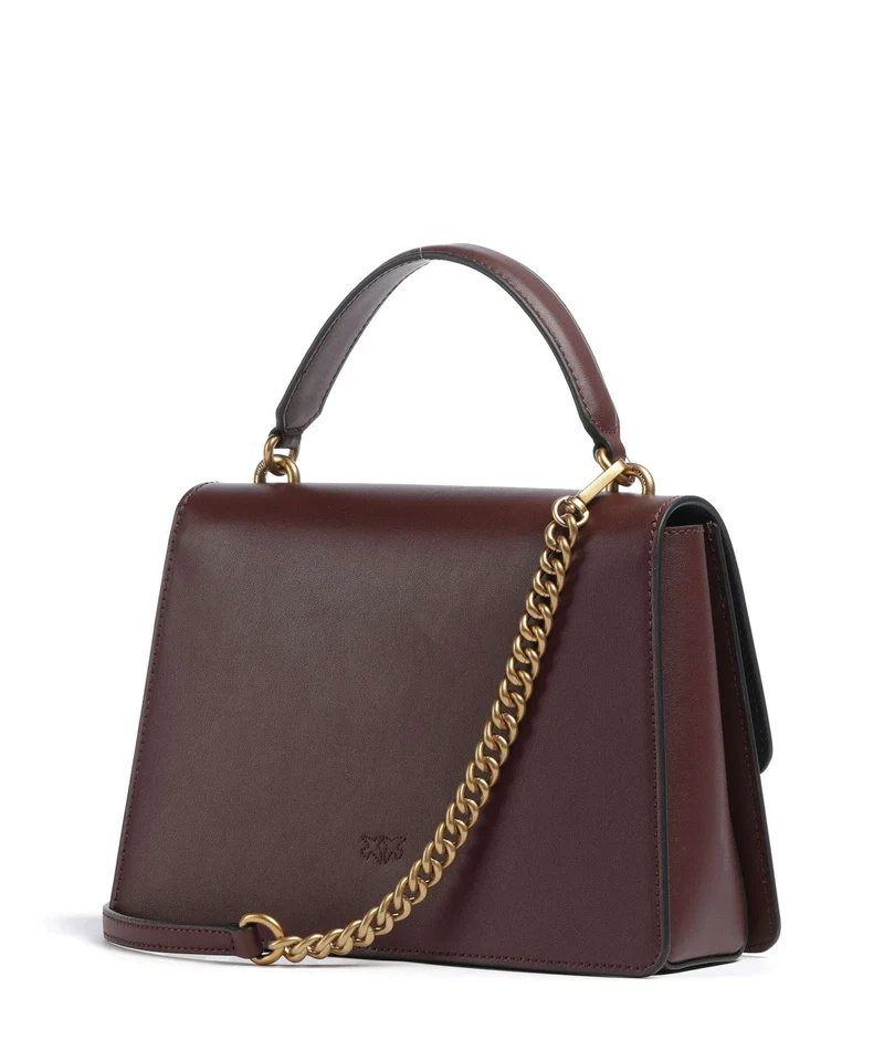 Pinko Love One Classic Bolso de mano burgundy wine/antique gold
