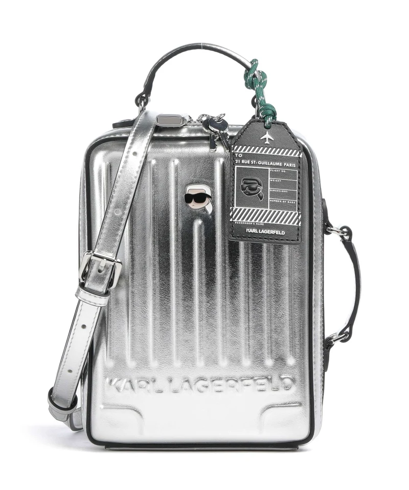 Karl Lagerfeld Ikon Bandolera silver