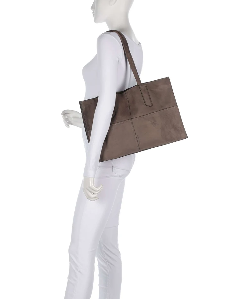 Liebeskind Amy Vegan Suede L Bolsa shopping neutral grey