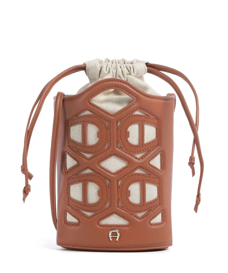 Aigner Azzurra S Bucket bolso de mano cognac brown