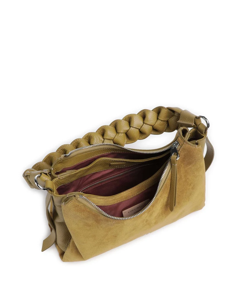 Coccinelle Boheme Suede Bolso de hombro seagrass