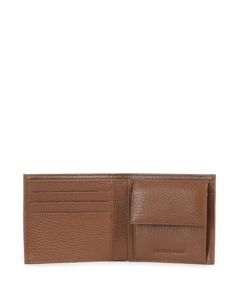 Emporio Armani Business Regenerated Monedero mocha bisque
