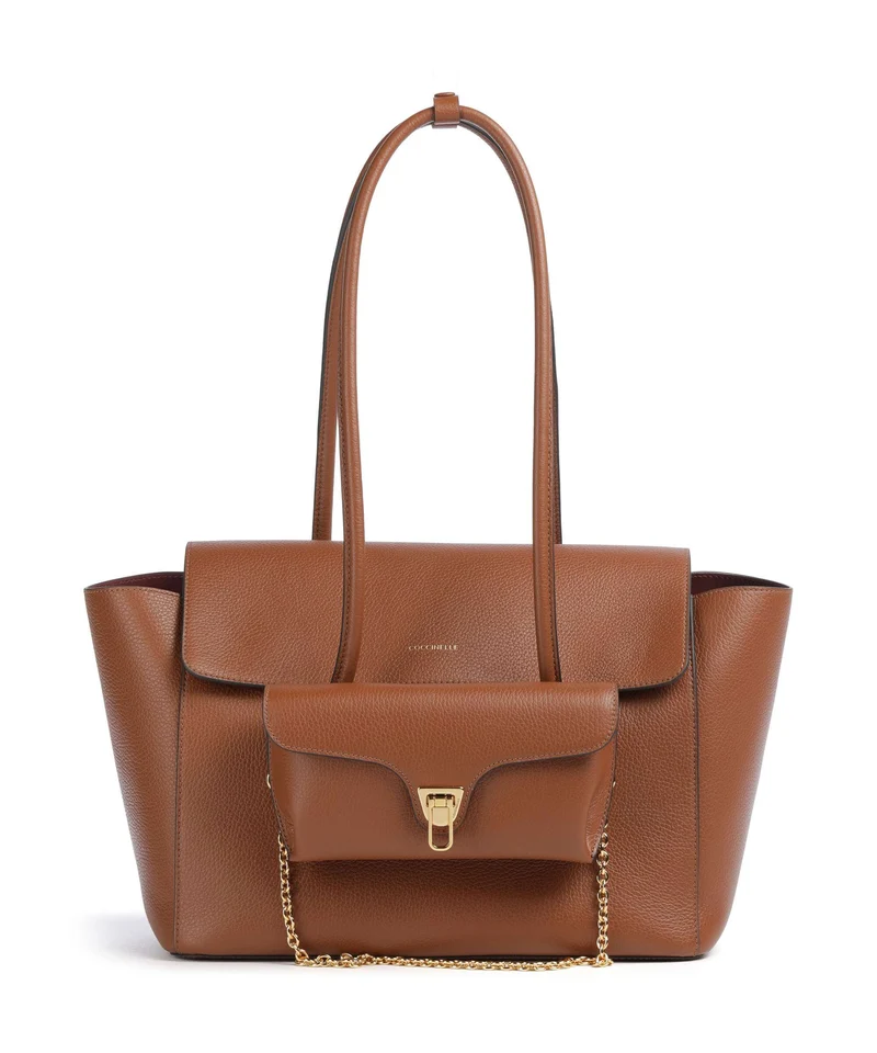Coccinelle Beat Bolsa shopping cognac