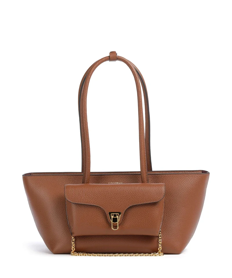 Coccinelle Beat Double Bolso de hombro cognac