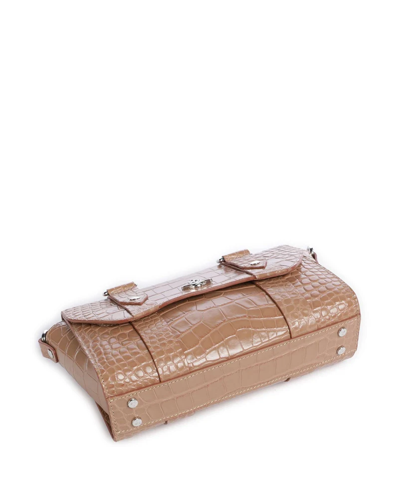 Vivienne Westwood Kimmy Embossed Croc Bandolera dusty pink