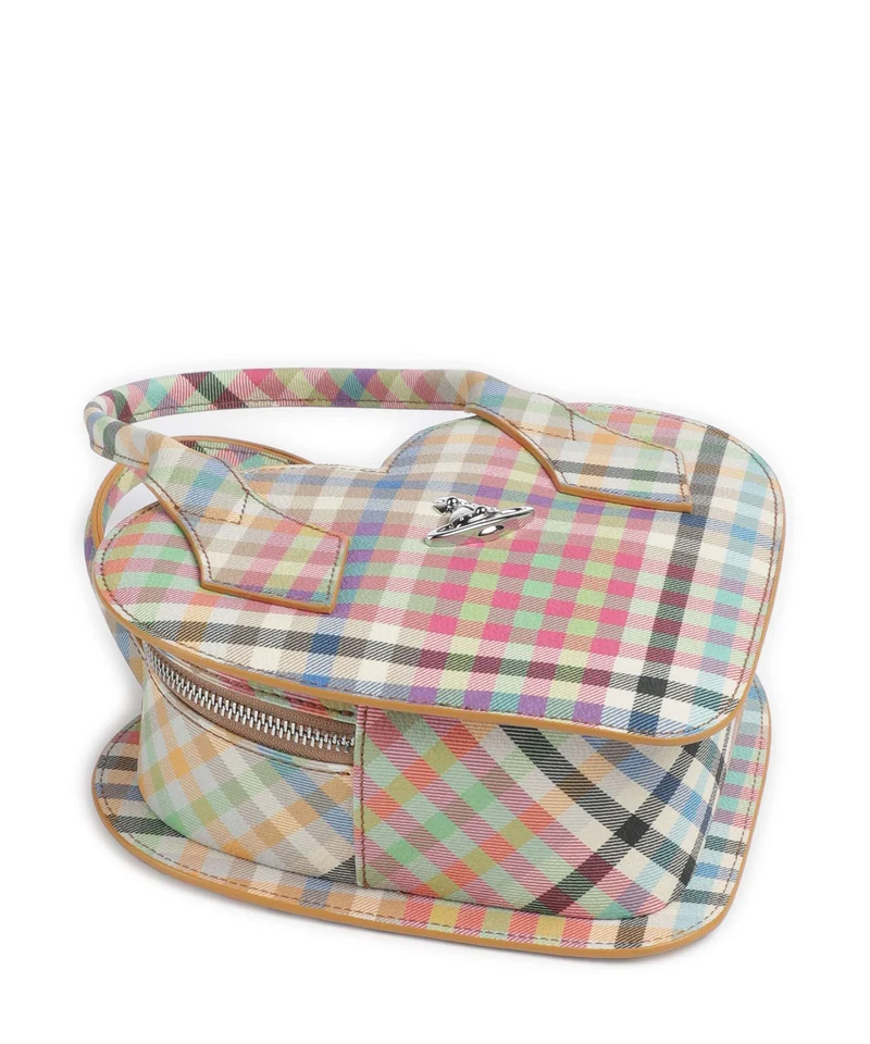Vivienne Westwood Josephine Heart Buccia D'Arancia Bolso de mano heather plaid