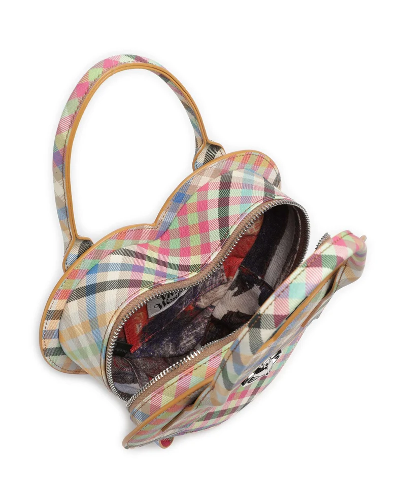 Vivienne Westwood Josephine Heart Buccia D'Arancia Bolso de mano heather plaid