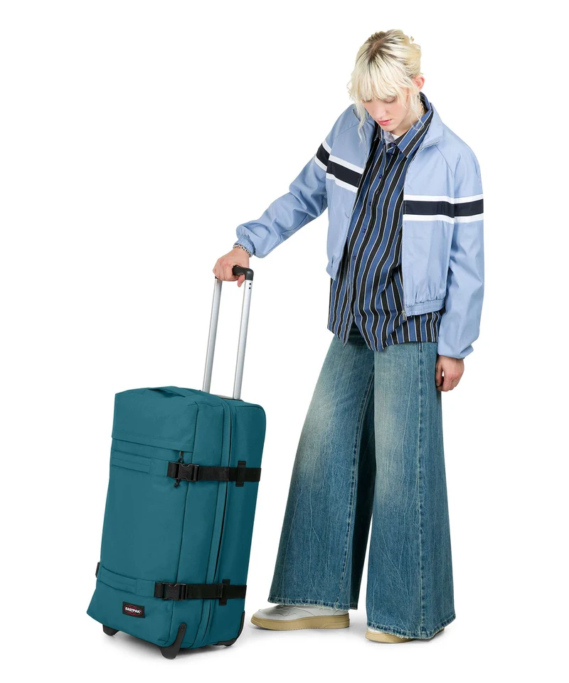 Eastpak Transit'R M Bolso de viaje con ruedas jade teal