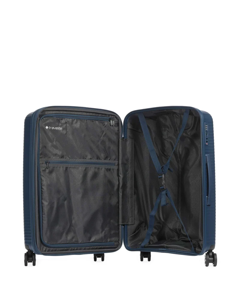 Travelite Air Stripe Slim Juego de maletas (4 ruedas) navy